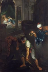 Raguel gräbt ein Grab, 1733